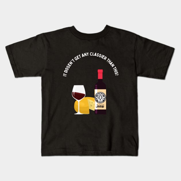 Jinrai Cheese and Wine Kids T-Shirt by Mister Jinrai